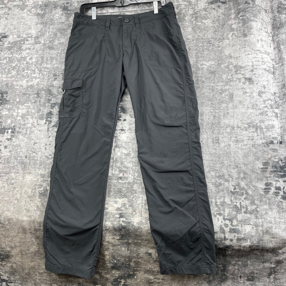Mountain Hardwear Womens 10/42 Pants Solid Grey Outdoor Wear Hiking Cargo Trail